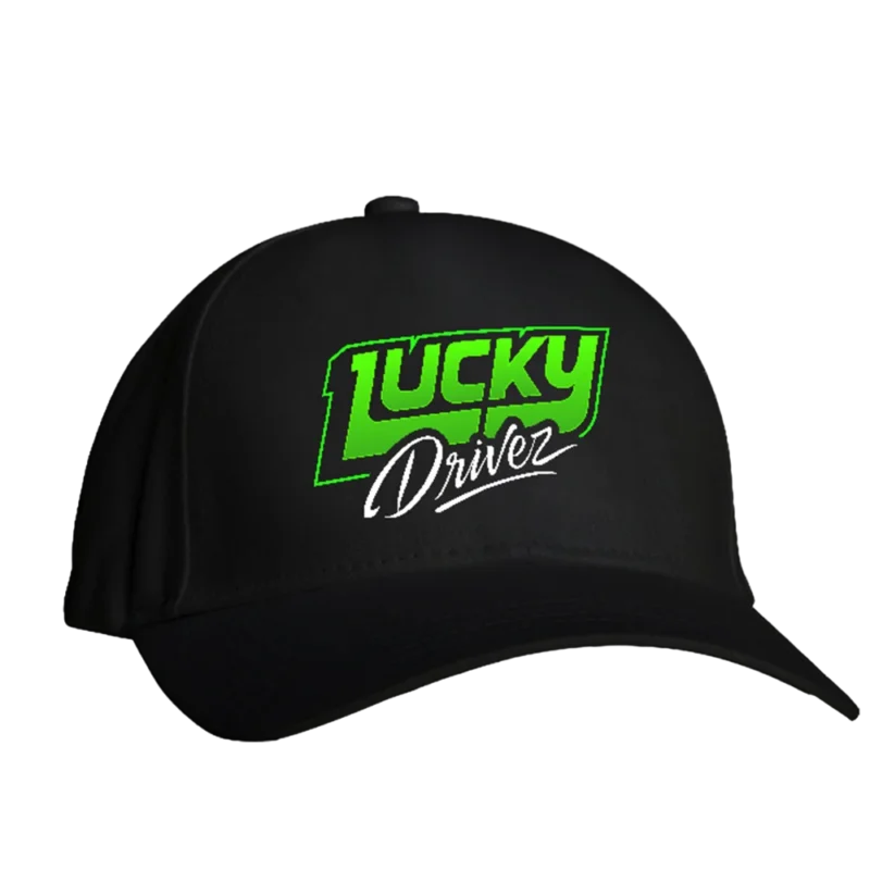 Lucky Drivez Fitted Cap Unisex black