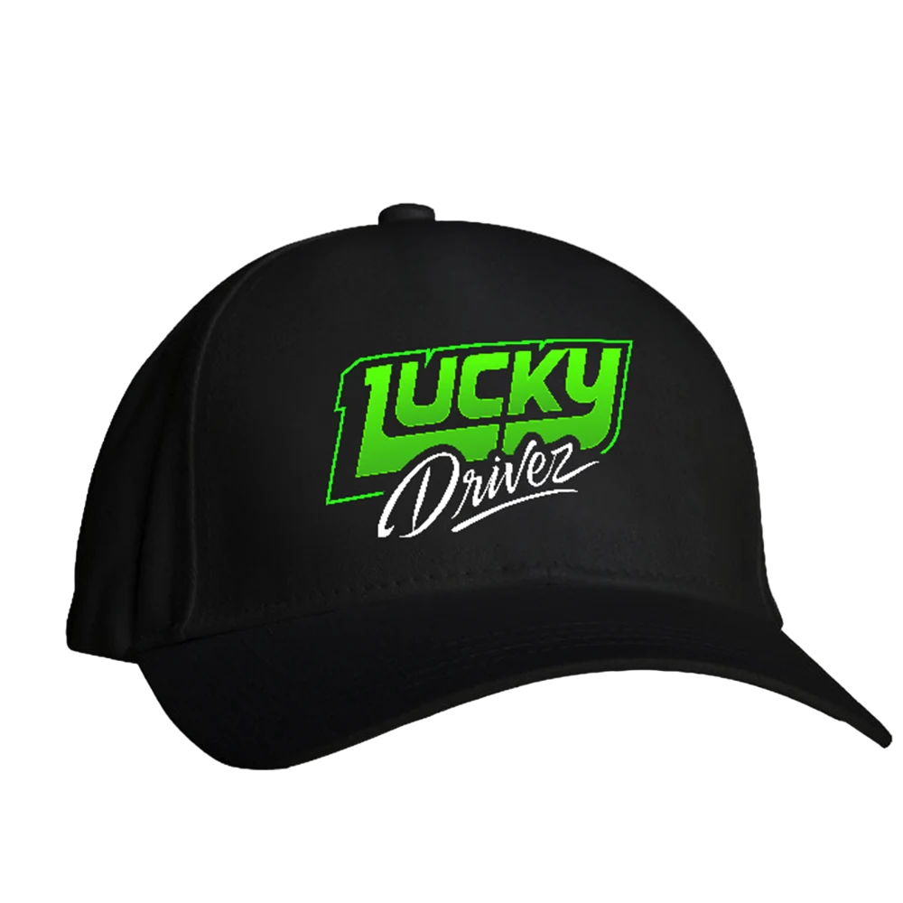 Lucky Drivez Fitted Cap Unisex black