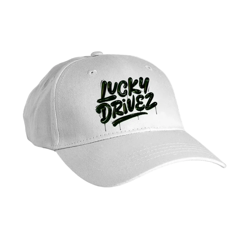 Lucky Drivez Fitted Cap White
